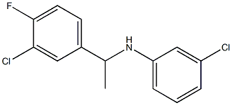 3-chloro-N-[1-(3-chloro-4-fluorophenyl)ethyl]aniline 结构式