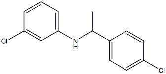 3-chloro-N-[1-(4-chlorophenyl)ethyl]aniline 结构式