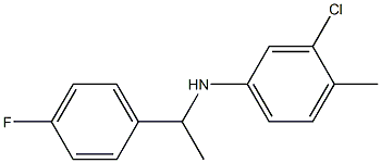 3-chloro-N-[1-(4-fluorophenyl)ethyl]-4-methylaniline 结构式