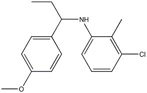 3-chloro-N-[1-(4-methoxyphenyl)propyl]-2-methylaniline 结构式