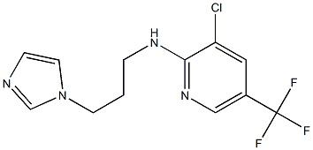 3-chloro-N-[3-(1H-imidazol-1-yl)propyl]-5-(trifluoromethyl)pyridin-2-amine 结构式