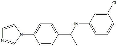 3-chloro-N-{1-[4-(1H-imidazol-1-yl)phenyl]ethyl}aniline 结构式