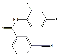 3-cyano-N-(2,4-difluorophenyl)benzamide 结构式