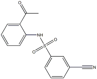 3-cyano-N-(2-acetylphenyl)benzene-1-sulfonamide 结构式