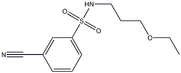 3-cyano-N-(3-ethoxypropyl)benzenesulfonamide 结构式