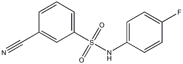 3-cyano-N-(4-fluorophenyl)benzenesulfonamide 结构式