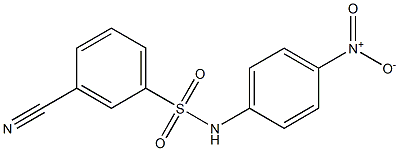 3-cyano-N-(4-nitrophenyl)benzene-1-sulfonamide 结构式