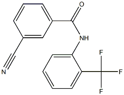 3-cyano-N-[2-(trifluoromethyl)phenyl]benzamide 结构式