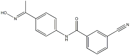 3-cyano-N-{4-[(1E)-N-hydroxyethanimidoyl]phenyl}benzamide 结构式