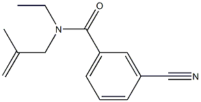 3-cyano-N-ethyl-N-(2-methylprop-2-enyl)benzamide 结构式