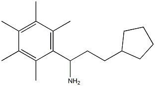 3-cyclopentyl-1-(2,3,4,5,6-pentamethylphenyl)propan-1-amine 结构式