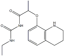 3-ethyl-1-[2-(1,2,3,4-tetrahydroquinolin-8-yloxy)propanoyl]urea 结构式