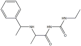 3-ethyl-1-{2-[(1-phenylethyl)amino]propanoyl}urea 结构式