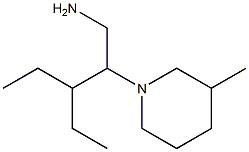 3-ethyl-2-(3-methylpiperidin-1-yl)pentan-1-amine 结构式