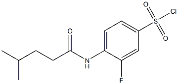 3-fluoro-4-(4-methylpentanamido)benzene-1-sulfonyl chloride 结构式