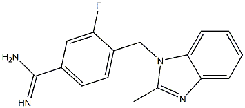 3-fluoro-4-[(2-methyl-1H-benzimidazol-1-yl)methyl]benzenecarboximidamide 结构式