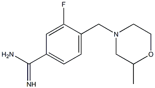 3-fluoro-4-[(2-methylmorpholin-4-yl)methyl]benzenecarboximidamide 结构式