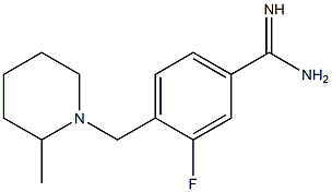 3-fluoro-4-[(2-methylpiperidin-1-yl)methyl]benzenecarboximidamide 结构式