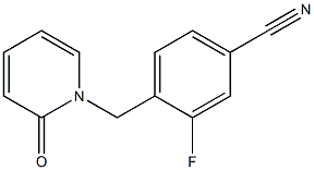 3-fluoro-4-[(2-oxopyridin-1(2H)-yl)methyl]benzonitrile 结构式