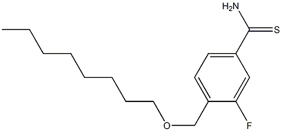 3-fluoro-4-[(octyloxy)methyl]benzene-1-carbothioamide 结构式