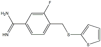 3-fluoro-4-[(thiophen-2-ylsulfanyl)methyl]benzene-1-carboximidamide 结构式