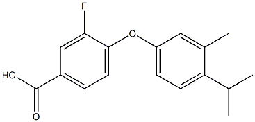 3-fluoro-4-[3-methyl-4-(propan-2-yl)phenoxy]benzoic acid 结构式