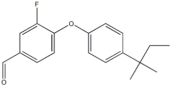 3-fluoro-4-[4-(2-methylbutan-2-yl)phenoxy]benzaldehyde 结构式