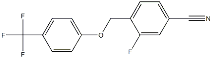 3-fluoro-4-[4-(trifluoromethyl)phenoxymethyl]benzonitrile 结构式