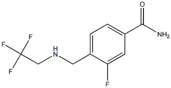 3-fluoro-4-{[(2,2,2-trifluoroethyl)amino]methyl}benzamide 结构式