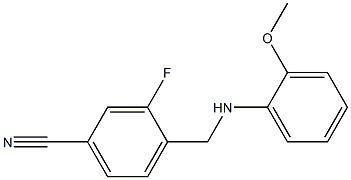 3-fluoro-4-{[(2-methoxyphenyl)amino]methyl}benzonitrile 结构式