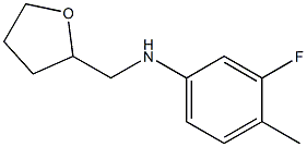 3-fluoro-4-methyl-N-(oxolan-2-ylmethyl)aniline 结构式