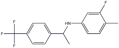 3-fluoro-4-methyl-N-{1-[4-(trifluoromethyl)phenyl]ethyl}aniline 结构式