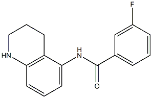 3-fluoro-N-(1,2,3,4-tetrahydroquinolin-5-yl)benzamide 结构式