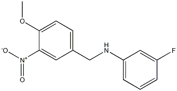 3-fluoro-N-[(4-methoxy-3-nitrophenyl)methyl]aniline 结构式