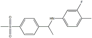 3-fluoro-N-[1-(4-methanesulfonylphenyl)ethyl]-4-methylaniline 结构式