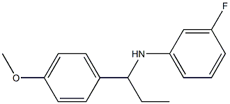 3-fluoro-N-[1-(4-methoxyphenyl)propyl]aniline 结构式