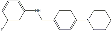 3-fluoro-N-{[4-(piperidin-1-yl)phenyl]methyl}aniline 结构式