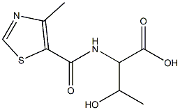 3-hydroxy-2-{[(4-methyl-1,3-thiazol-5-yl)carbonyl]amino}butanoic acid 结构式