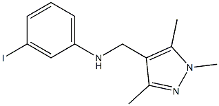 3-iodo-N-[(1,3,5-trimethyl-1H-pyrazol-4-yl)methyl]aniline 结构式