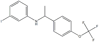 3-iodo-N-{1-[4-(trifluoromethoxy)phenyl]ethyl}aniline 结构式