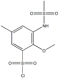 3-methanesulfonamido-2-methoxy-5-methylbenzene-1-sulfonyl chloride 结构式