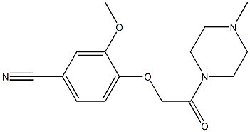 3-methoxy-4-[2-(4-methylpiperazin-1-yl)-2-oxoethoxy]benzonitrile 结构式