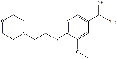3-methoxy-4-[2-(morpholin-4-yl)ethoxy]benzene-1-carboximidamide 结构式