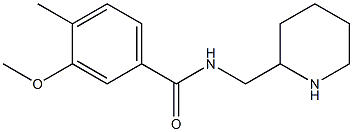 3-methoxy-4-methyl-N-(piperidin-2-ylmethyl)benzamide 结构式