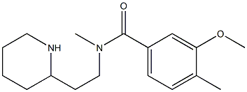 3-methoxy-N,4-dimethyl-N-[2-(piperidin-2-yl)ethyl]benzamide 结构式