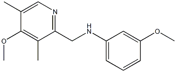 3-methoxy-N-[(4-methoxy-3,5-dimethylpyridin-2-yl)methyl]aniline 结构式