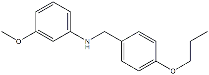 3-methoxy-N-[(4-propoxyphenyl)methyl]aniline 结构式