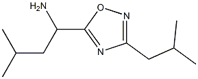 3-methyl-1-[3-(2-methylpropyl)-1,2,4-oxadiazol-5-yl]butan-1-amine 结构式