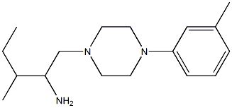 3-methyl-1-[4-(3-methylphenyl)piperazin-1-yl]pentan-2-amine 结构式