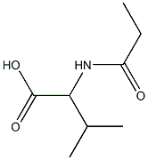 3-methyl-2-(propionylamino)butanoic acid 结构式